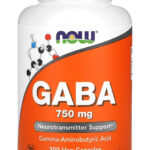 NOW Foods GABA 750 mg 200 Vegetarian Capsul