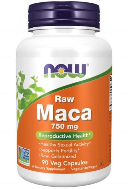 NOW Foods, Maca, Raw 750 mg, 90 Veg Capsules
