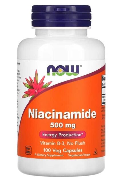 NOW Foods, Niacinamide Sivilce Cilt temizliği 500 mg, 100 Veg Capsules