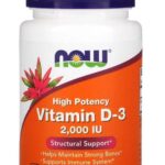 NOW Foods Vitamin D3 50 mcg 2000 IU 30 Softgels