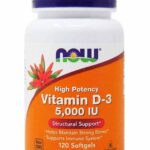 NOW Foods Vitamin D3 High Potency 5000 IU 120 Softgels