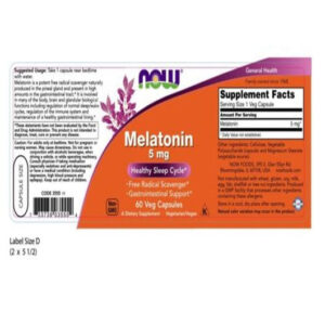 NOW MELATONİN 5 MG 60 CAPS