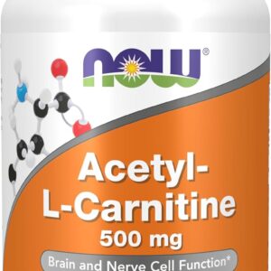 NOW Foods Acetyl-L Carnitine 500 mg Amino Acid Brain And Nerve Cell Function 100 Veg Capsules