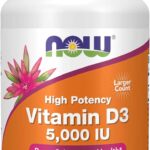 NOW Foods, Vitamin D3 High Potency, 125 μg (5000 IU) 240 Softgels
