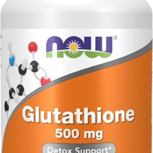 NOW Foods Glutathione 500 mg With Milk Thistle Extract & Alpha Lipoic Acid Detox Free Radical Neutralizer 30 Veg Caps