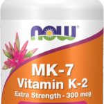 NOW Foods Vitamin K2 MK-7 300 mcg Extra Strength Supports Bone Health 60 Veg Caps