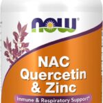 Now Foods NAC Quercetin and Zinc Immune and Respiratory Support 90 Veg Caps