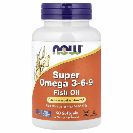 NOW Foods Super Omega 3-6-9 Fish Oil EPA DHA 90 Softgels