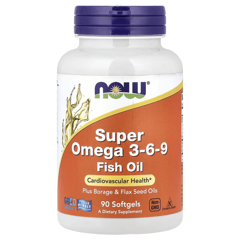 NOW Foods Super Omega 3-6-9 Fish Oil EPA DHA 90 Softgels