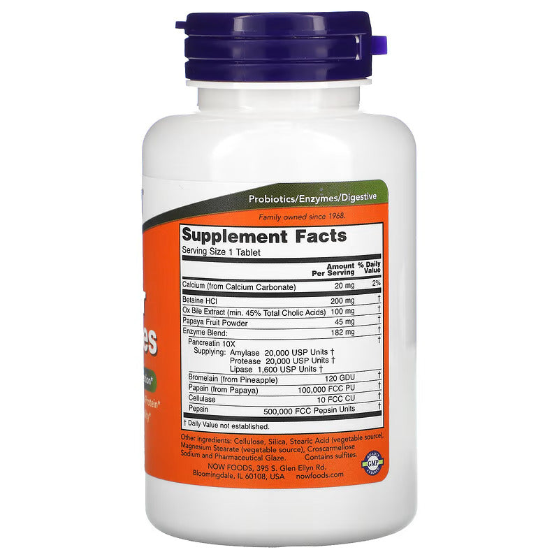 NOW Foods Super Enzymes Healthy Digestion 90 Tablet - Görsel 2