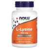 NOW Foods L-Lysine Lizin 500 mg 100 Veg Caps