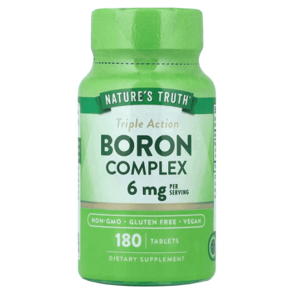 Nature's Truth Boron Citrate Boron Glycinate and Boron Aspartate Complex Triple Action 180 Tablet