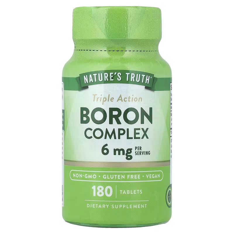 Nature's Truth Boron Citrate Boron Glycinate and Boron Aspartate Complex Triple Action 180 Tablet