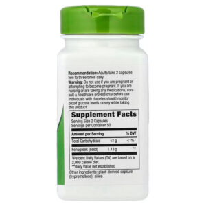 Nature’s Way Fenugreek Seed Çemen otu Trigonella foenum-graecum 100 Vegan Caps