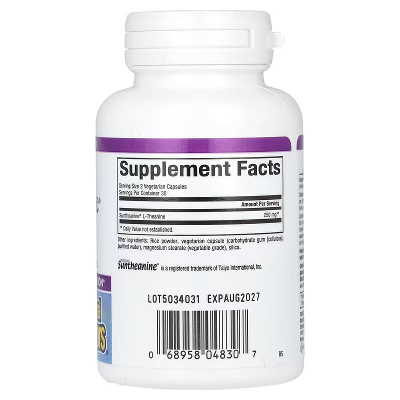 Natural Factors Stress-Relax Suntheanine L-Theanine Mental Calmness and Relaxation 60 Vegetarian Caps