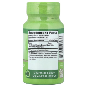 Nature’s Truth Boron Citrate Boron Glycinate and Boron Aspartate Complex Triple Action  180 Tablet