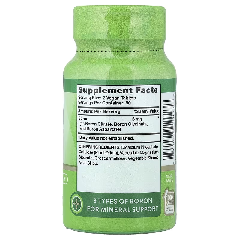 Nature's Truth Boron Citrate Boron Glycinate and Boron Aspartate Complex Triple Action 180 Tablet - Görsel 2