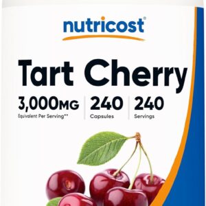 Nutricost Tart Cherry Extract 3000mg Equivalent 10:1 Extract 240 Vegetarian Caps