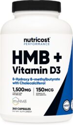 Nutricost 1500 MG HMB With Vitamin D3 6000 IU 240 Capsul