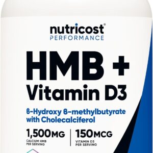 Nutricost 1500 MG HMB With Vitamin D3 6000 IU 240 Capsul