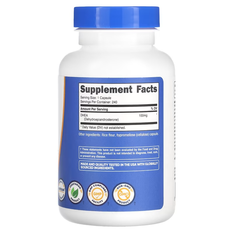 Nutricost DHEA 100mg 240 Caps – Men & Women’s Boost Fertility