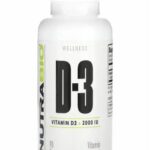 NutraBio Vitamin D3 50 mcg 2,000 IU 90 Capsules
