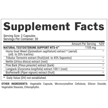 Nutrex Research Vitrix Horny Goat 60 Capsules Male Tribulus & Performance Booster