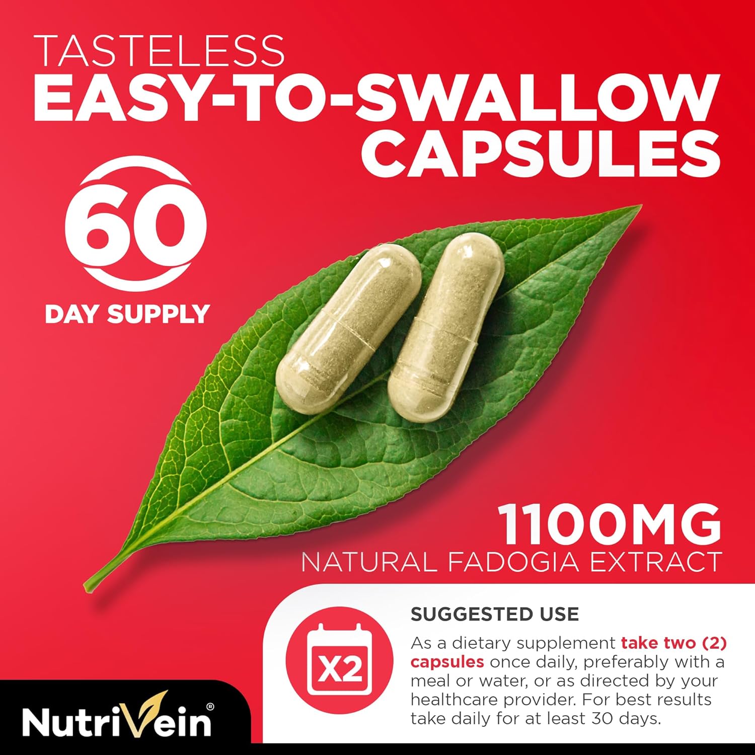 Nutrivein Premium Fadogia Agrestis and Tongkat Ali with Turkesterone - 1100 mg - 120 Caps Strength, & Recovery for Men & Women - Görsel 3