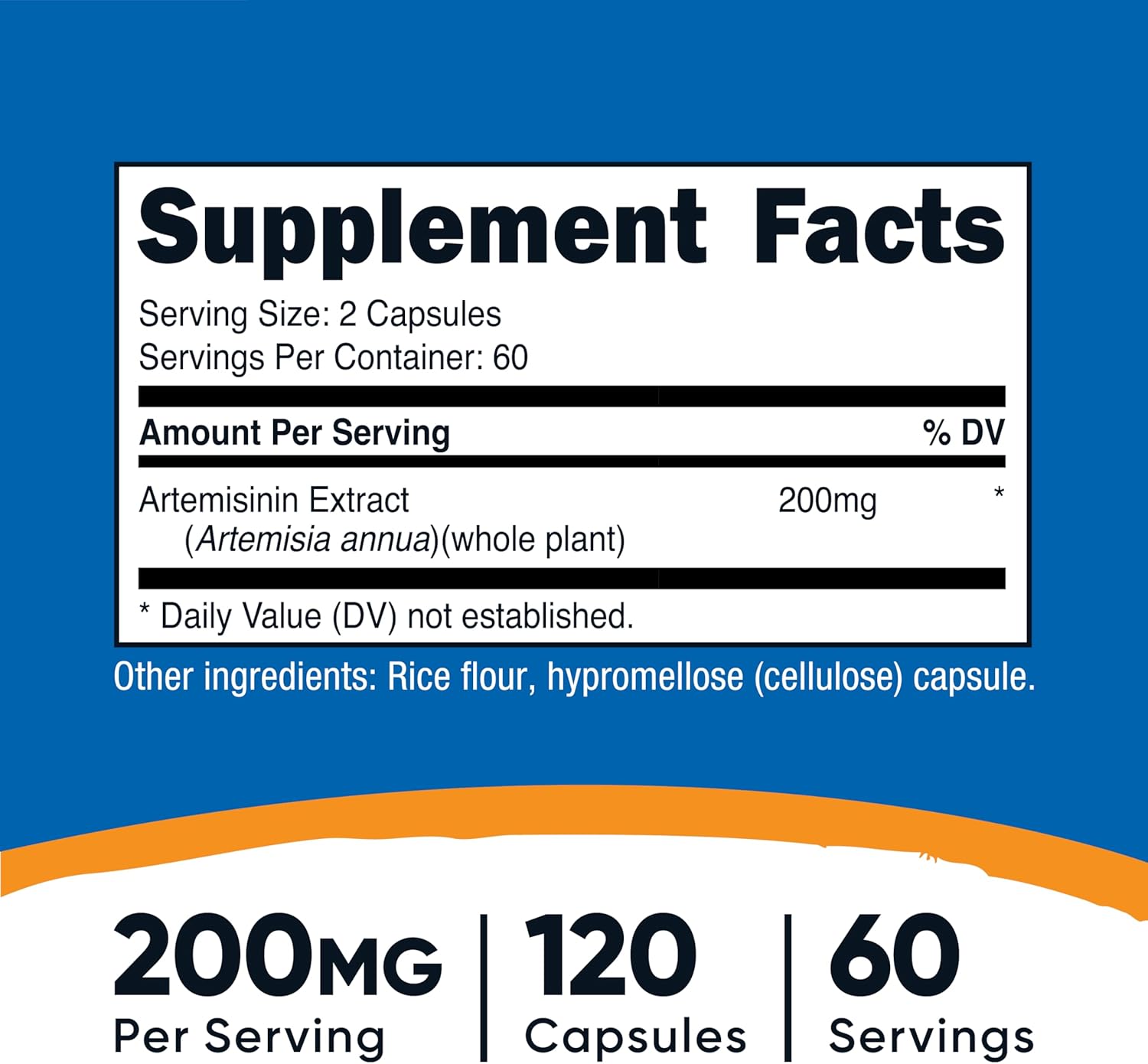 Nutricost Artemisinin 200 mg 120 Capsul - Görsel 2