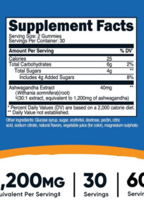 Nutricost Ashwagandha 1200 MG 60 Gummies - Görsel 2