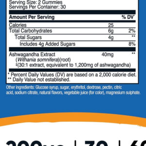 Nutricost Ashwagandha 1200 MG 60 Gummies