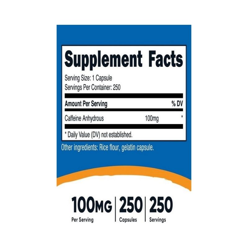 Nutricost Caffeine  250 KAPSÜL