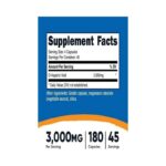 Nutricost DAA Aspartic Acid 3000 MG 180 Capsules - Görsel 2