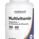 Nutricost Multivitamin Probiotics + 22 Vitamins & Minerals 120 Caps