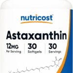 Nutricost Astaxanthin Antioxidants 12 mg 30 Softgels