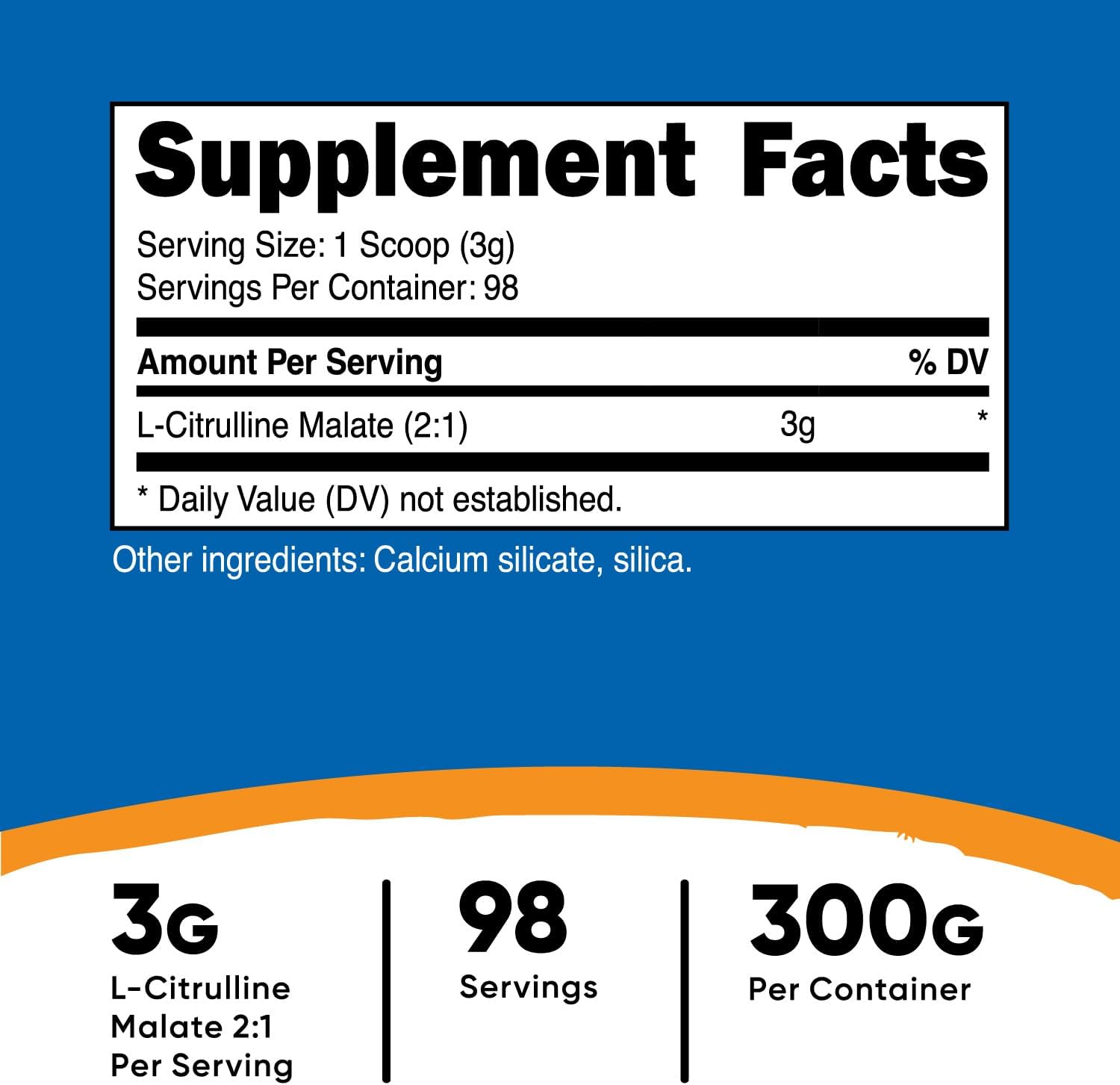 Nutricost L-Citrulline Malate 2:1 Powder 300 Grams 98 Servis - Görsel 2