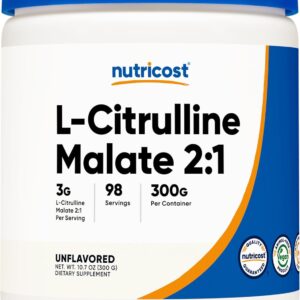 Nutricost L-Citrulline Malate 2:1 Powder 300 Grams 98 Servis