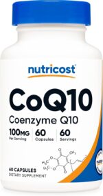 Nutricost CoQ10 Coenzyme Q10 Ubiquinone 100mg 60 Vegetarian Caps