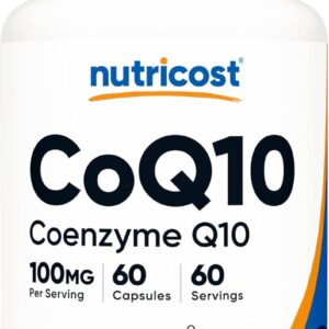 Nutricost CoQ10 Coenzyme Q10 Ubiquinone 100mg 60 Vegetarian Caps