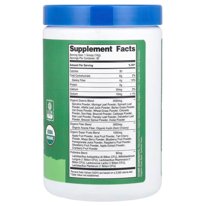 Nutricost Organic Super Greens Super Foods 309 Gram