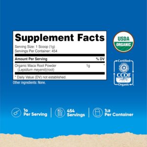 Nutricost Organic Maca Root Powder 454 Gram - Görsel 2