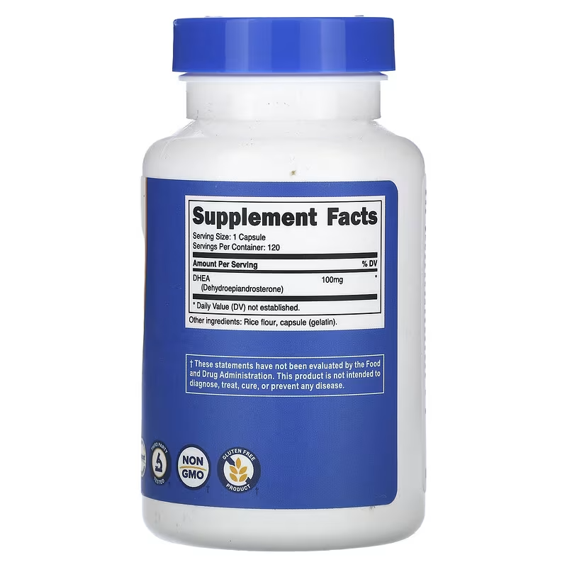 Nutricost DHEA 100mg 120 Caps – Gluten Free, Soy Free, Non-GMO