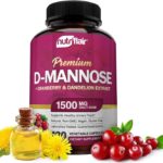 NutriFlair D-Mannose 1500mg with Cranberry and Dandelion Urinary Tract Health Detox Body 120 Caps