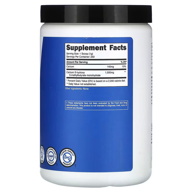 Nutricost, Performance HMB ß-Hydroxy ß-Methylbutyrate Muscle Recovery 250 g - Görsel 2
