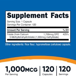 Nutricost Methylfolate Women’s Health 1000mcg 120 Vegetarian Caps