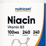 Nutricost Niacin Vitamin B3 100mg 240 Caps with Flushing
