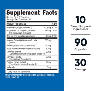 Nutricost Sleep Aid Complex 1330mg 90 Caps Valerian Extract , Gaba , Melatonin , Zinc