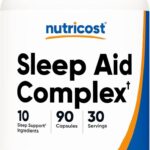 Nutricost Sleep Aid Complex 1330mg 90 Caps Valerian Extract , Gaba , Melatonin , Zinc