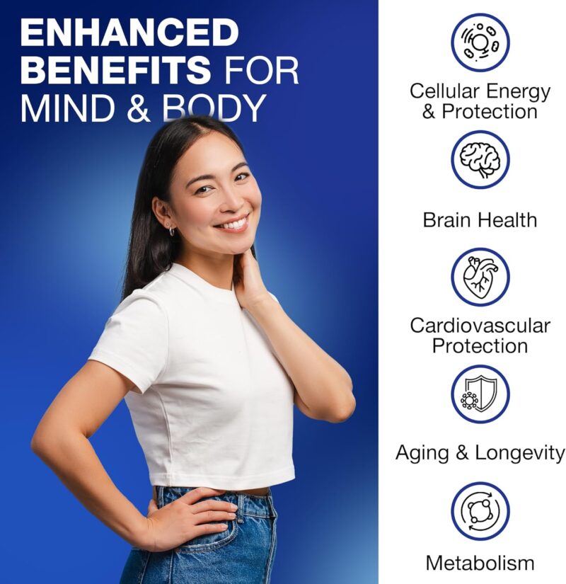 Nutrivein Premium NAD + Resveratrol 600 mg Aging Cognition Metabolism Overall Well-Being 60 Caps - Görsel 3