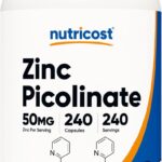 Nutricost Zinc Çinko Picolinate 50mg 240 Vegetarian Caps